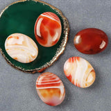 Piatra terapeutica 4 cm "Worry Stone" Carneol rosu