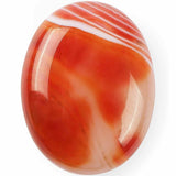 Piatra terapeutica 4 cm "Worry Stone" Carneol rosu - Pietre semipretioase de buzunar sculptate manual oval