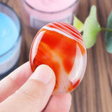 Piatra terapeutica 4 cm "Worry Stone" Carneol rosu