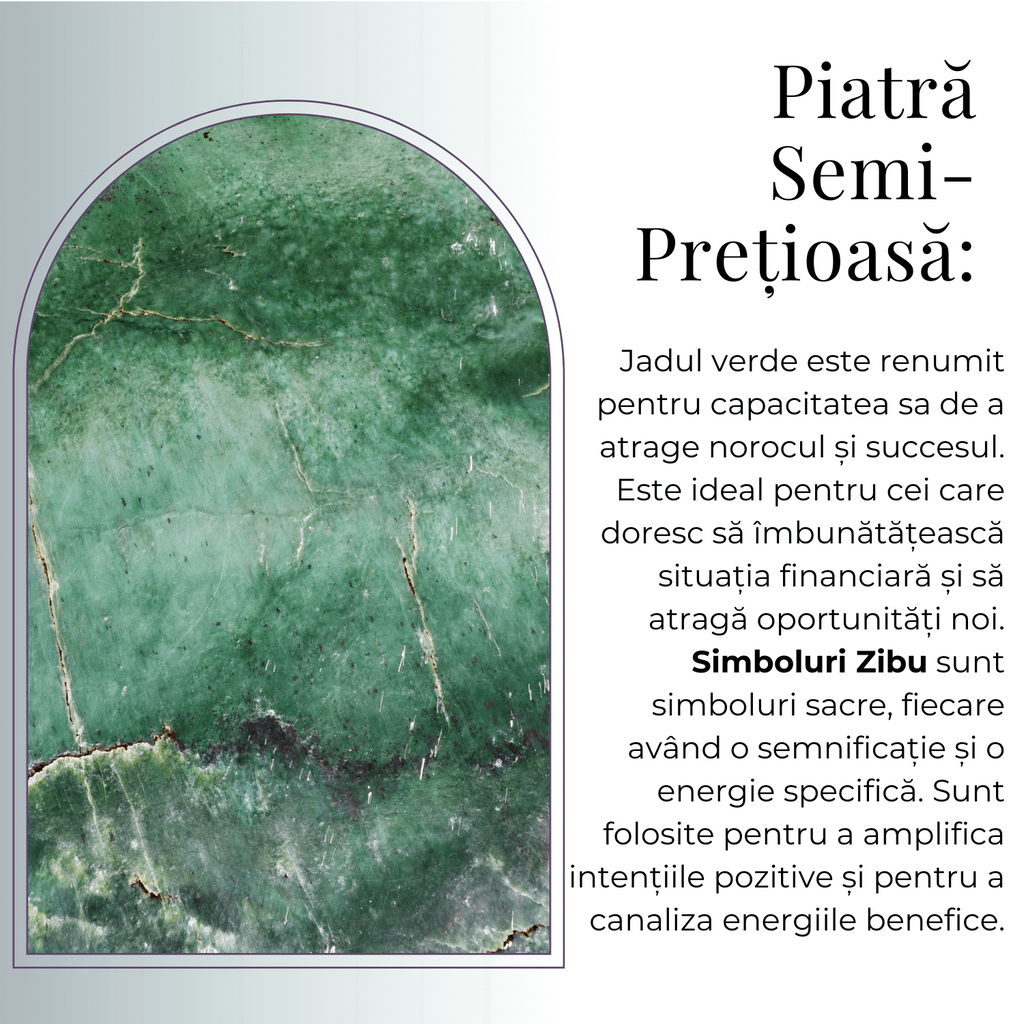 Moneda Zibu din Jad verde - Prosperitate si Noroc