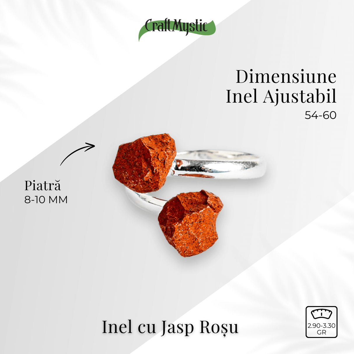 Inelul curajului – Dublu Jasp rosu pentru forta interioara si vitalitate