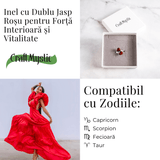 Inelul curajului – Dublu Jasp rosu pentru forta interioara si vitalitate