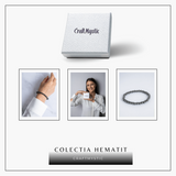 Putere si claritate – Bratara elastica cu pietre de hematit 6 mm
