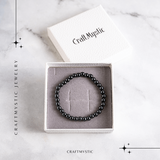 Putere si claritate – Bratara elastica cu pietre de hematit 6 mm