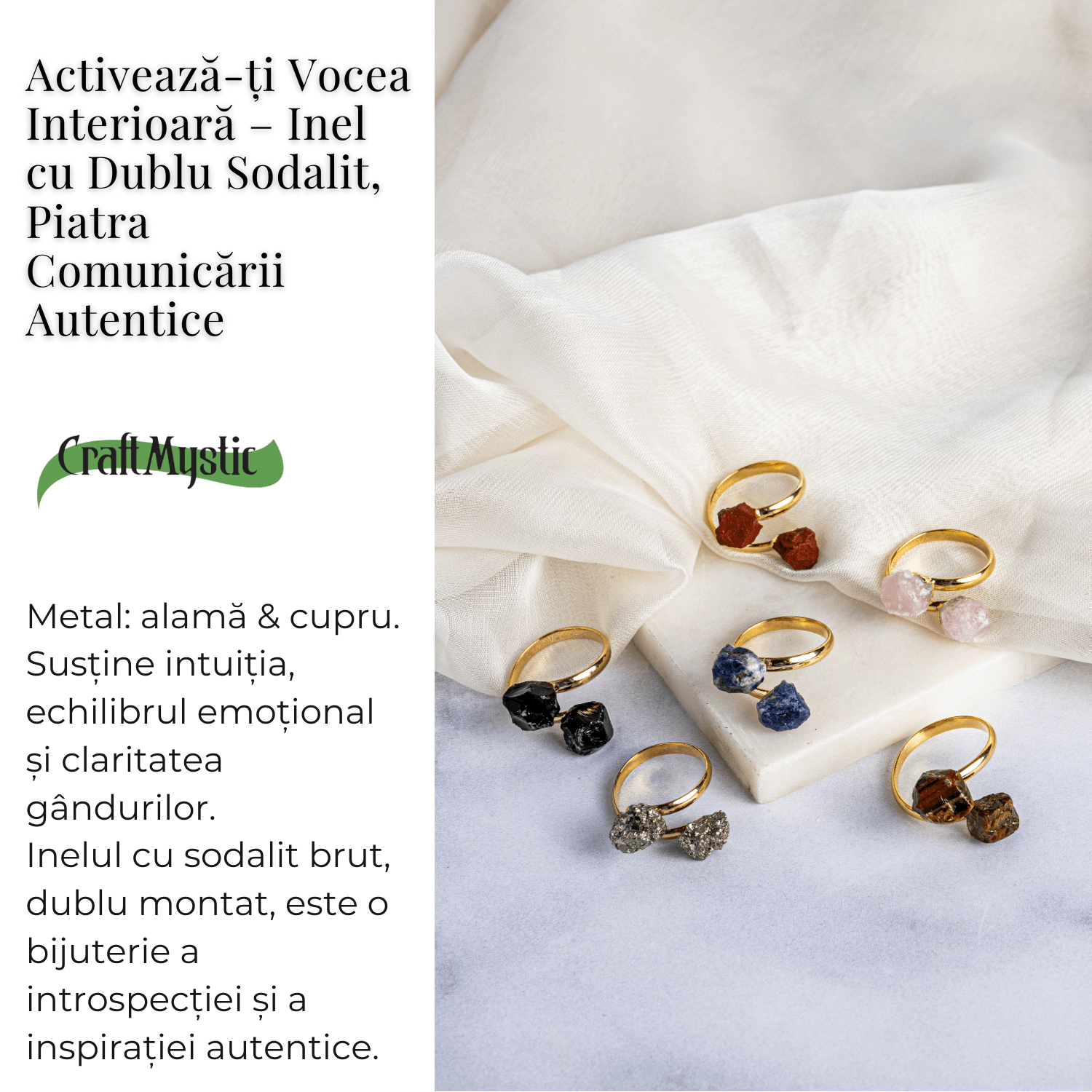 Activeaza-ti vocea interioara – Inel cu dublu Sodalit, piatra comunicarii autentice