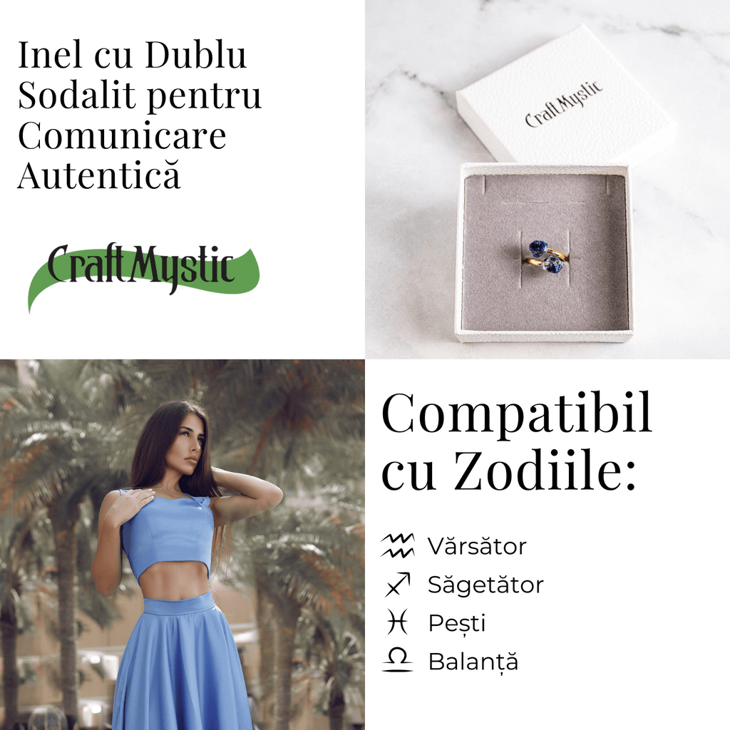 Activeaza-ti vocea interioara – Inel cu dublu Sodalit, piatra comunicarii autentice