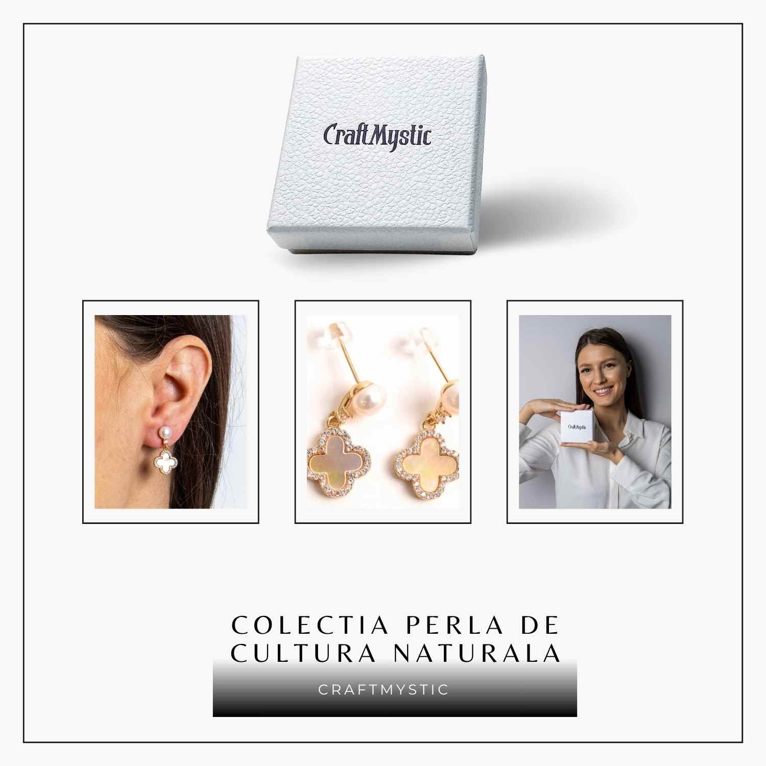 Talisman delicat cu perla si scoica – Cercei norocosi pentru fiecare zi