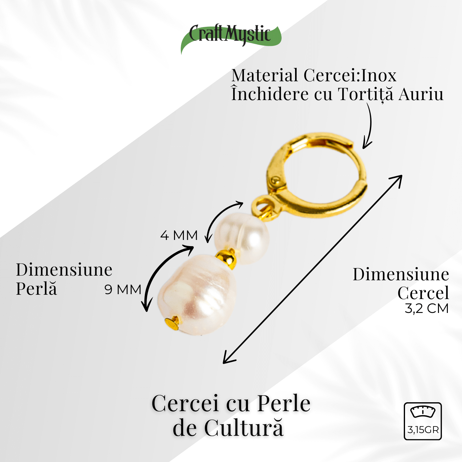 Bijuterie delicata pentru rafinament zilnic – Cercei tortita cu perle de cultura