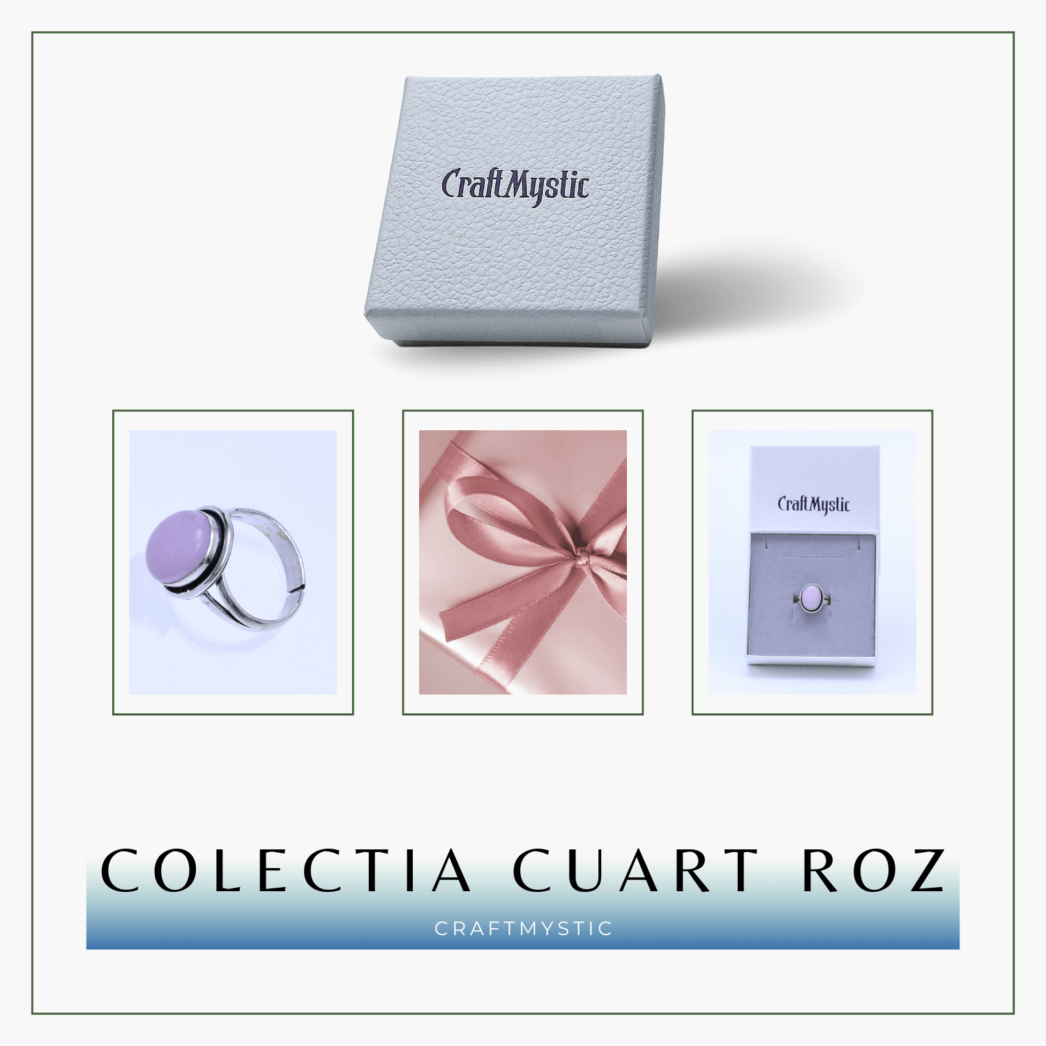 Inel Ajustabil Argintiu cu Cuart Roz natural oval, pentru iubire si armonie