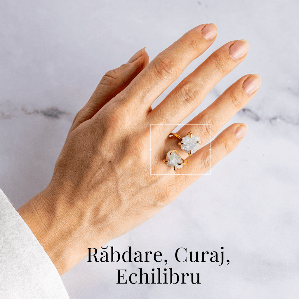 Claritate si Liniste – Inel cu Acvamarin, Piatra Rabdarii si Curajului