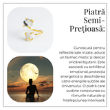 Inelul Intuitiei – Inel Auriu Reglabil cu Piatra Lunii