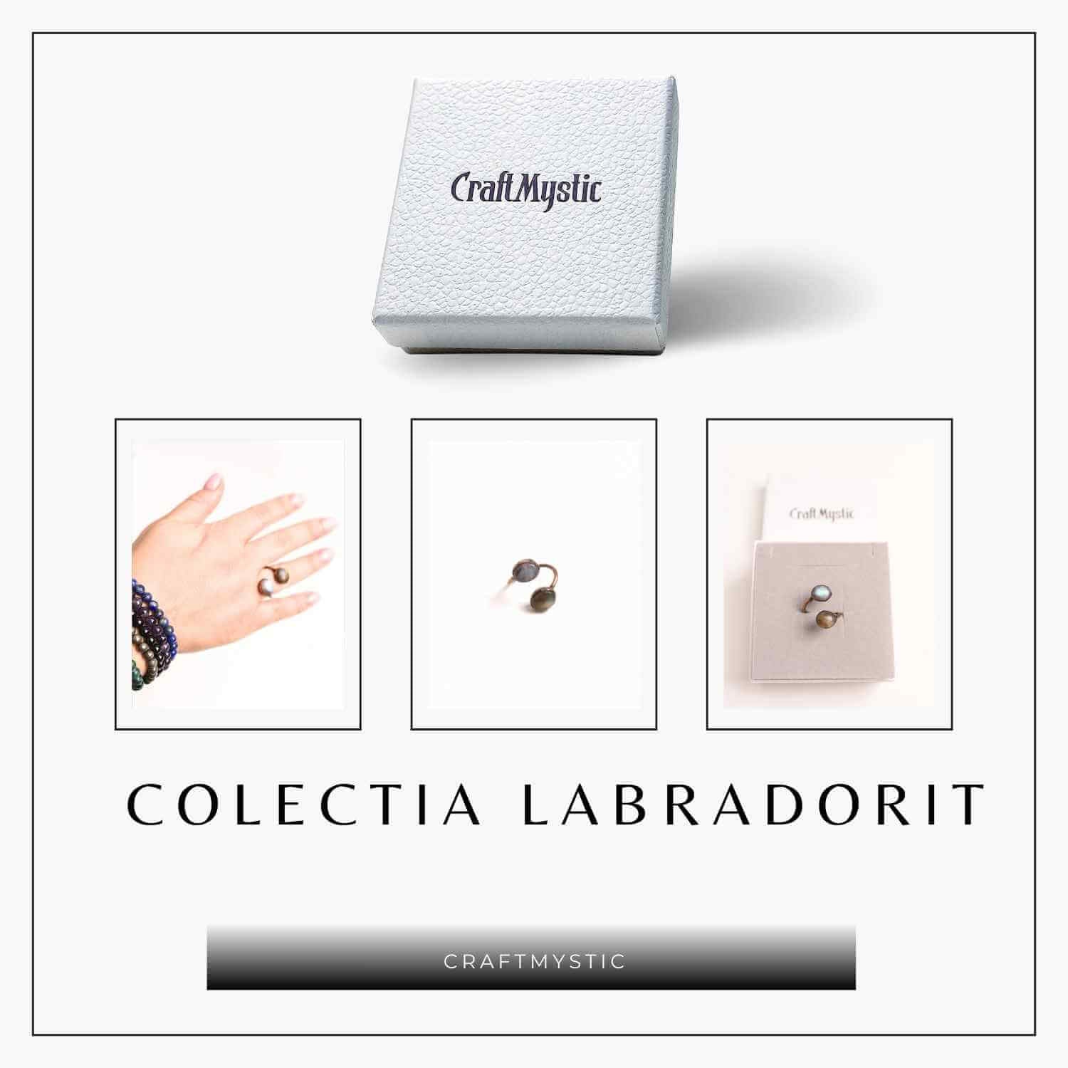 Inel reglabil cu dublu Labradorit – Protectie si echilibru energetic