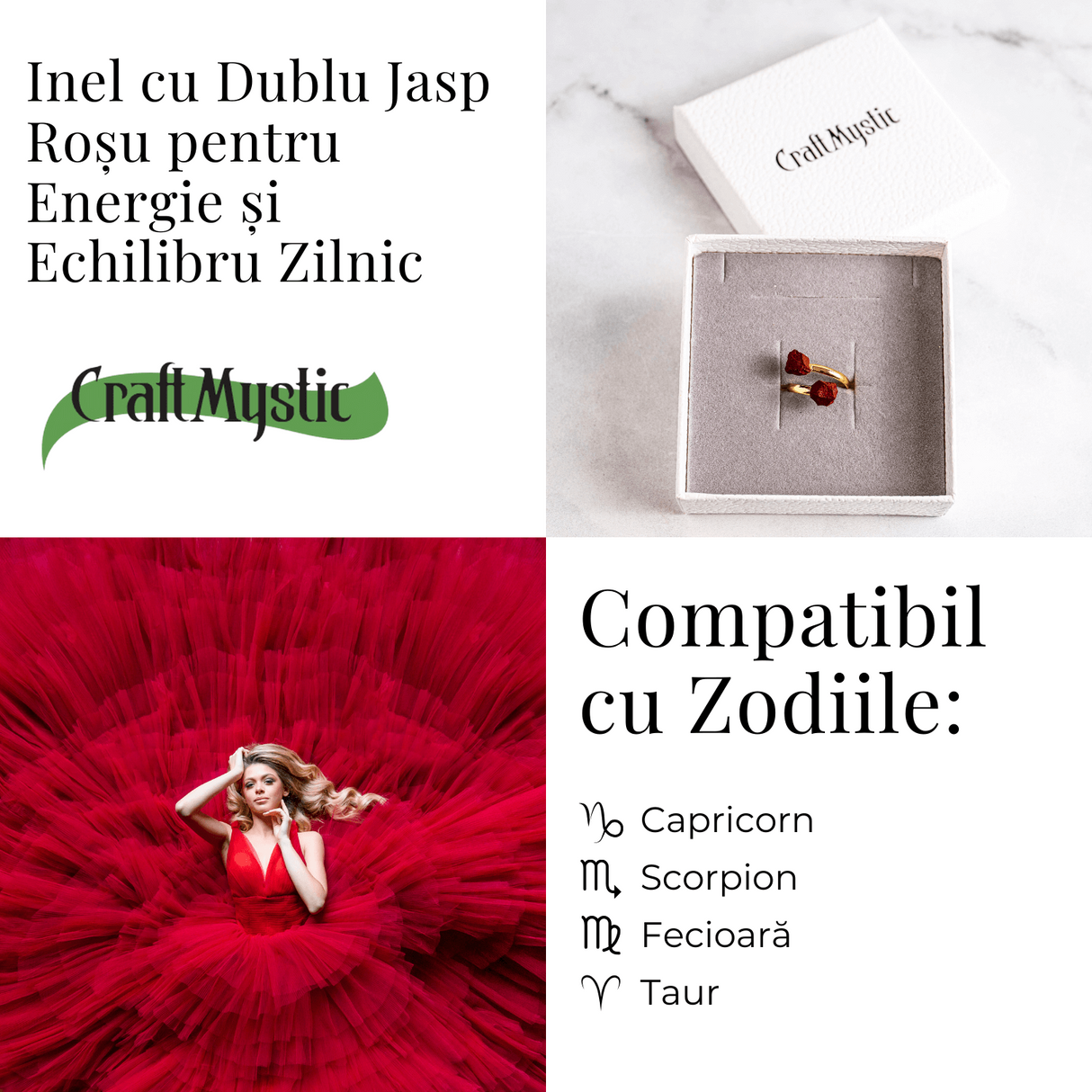 Energie si echilibru zilnic – Inel cu dublu jasp rosu brut