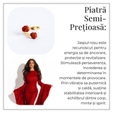 Energie si echilibru zilnic – Inel cu dublu jasp rosu brut