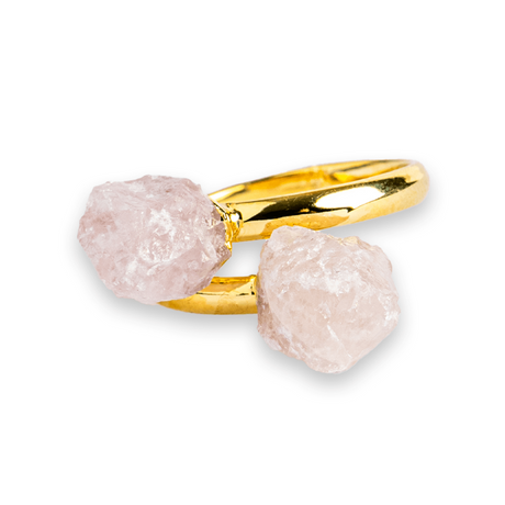 Inelul iubirii – Dublu Cuart roz natural pentru armonie si echilibru emotional