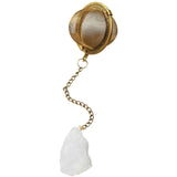 Infuzor ceai din otel inox cu piatra semipretioasa Ametist de 2 cm - Cristale vindecatoare tematica feng shui