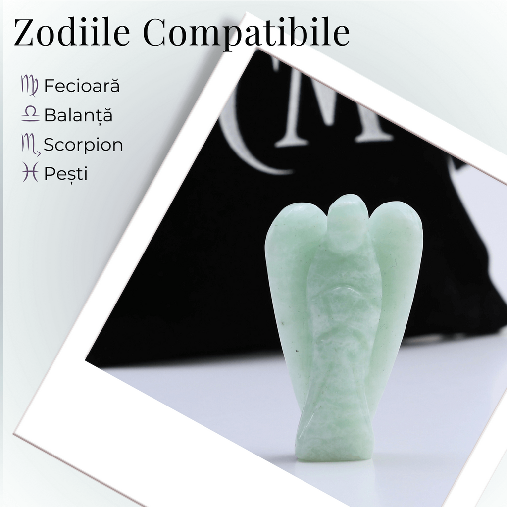 Figurina Inger 55mm din Amazonit Sculptat Manual