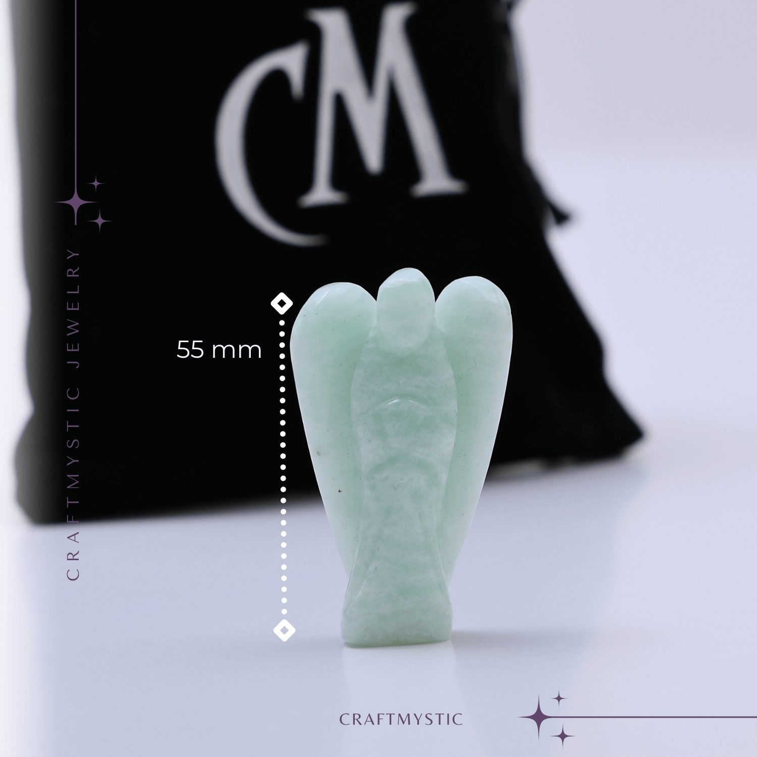 Figurina Inger 55mm din Amazonit Sculptat Manual
