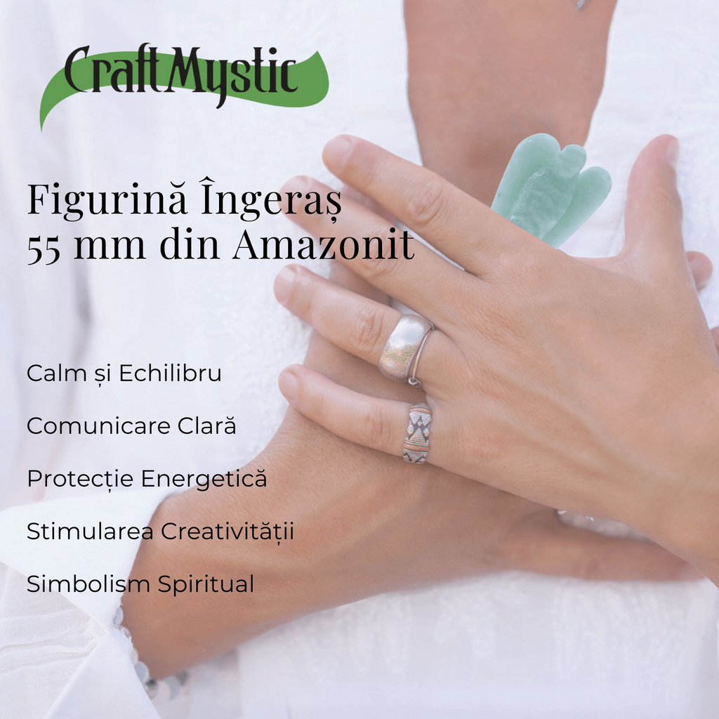 Figurina Inger 55mm din Amazonit Sculptat Manual