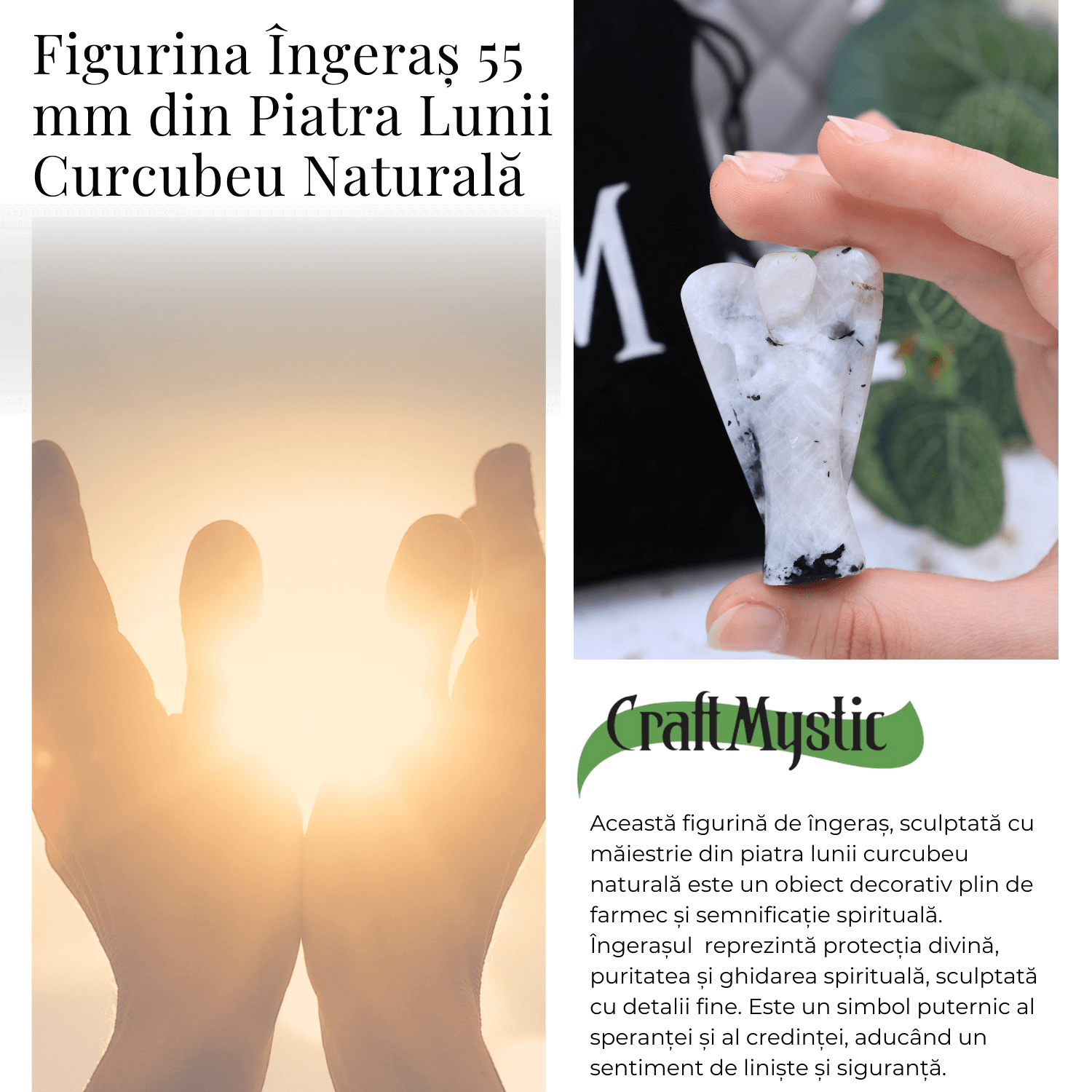 Figurina Inger 55mm din Piatra Lunii Curcubeu