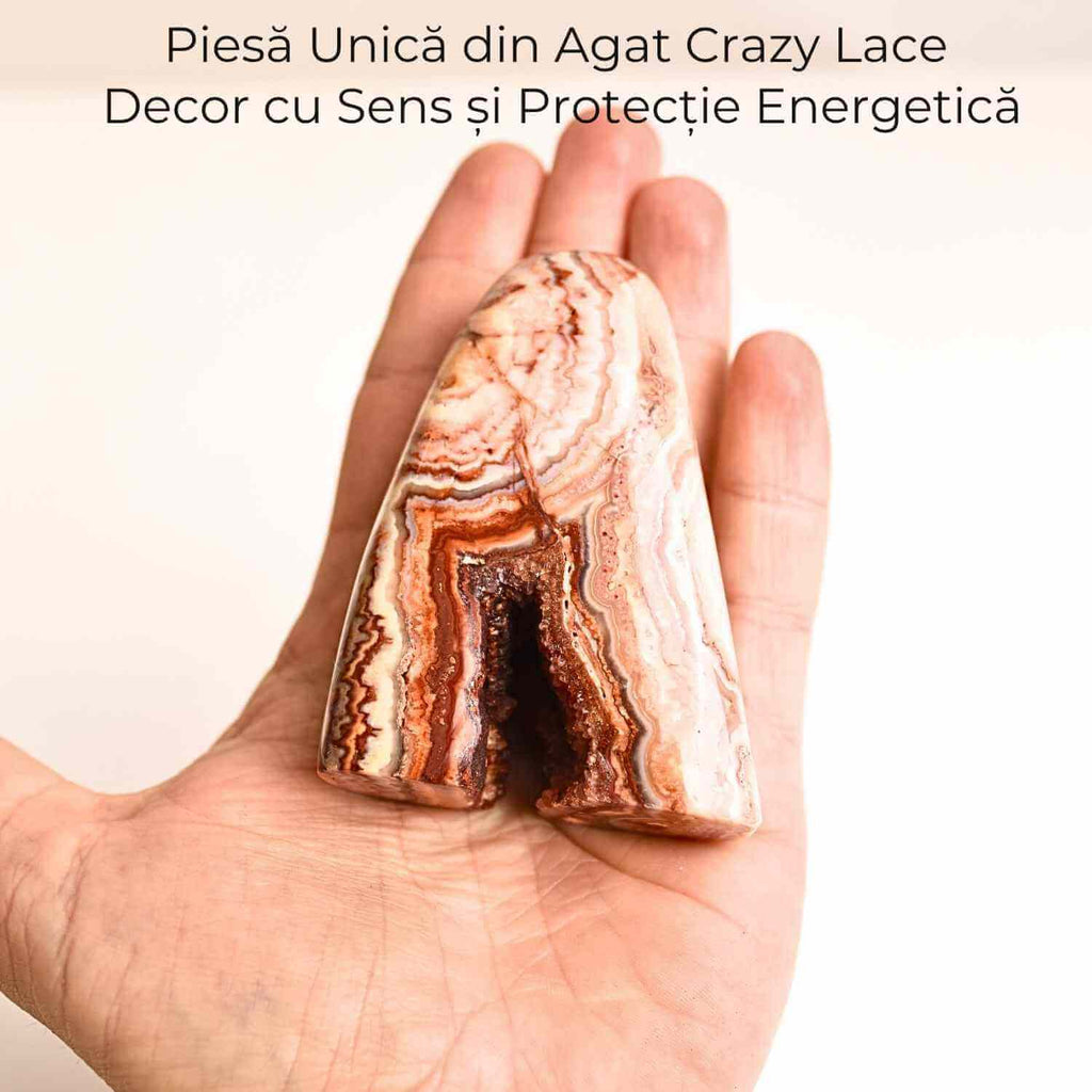 Forma libera din agat Crazy Lace – Energie solara si echilibru emotional
