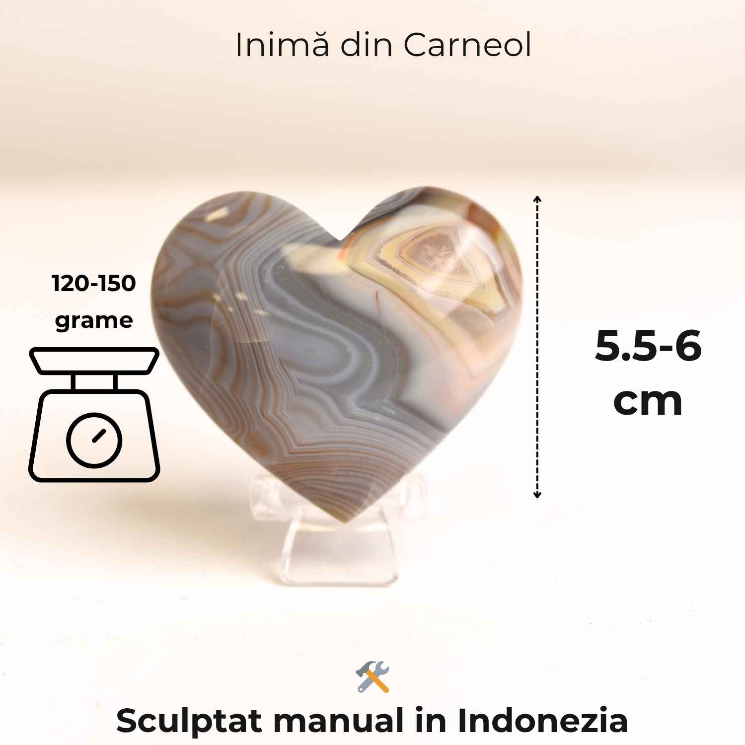 Inima din carneol – curaj in fiecare celula