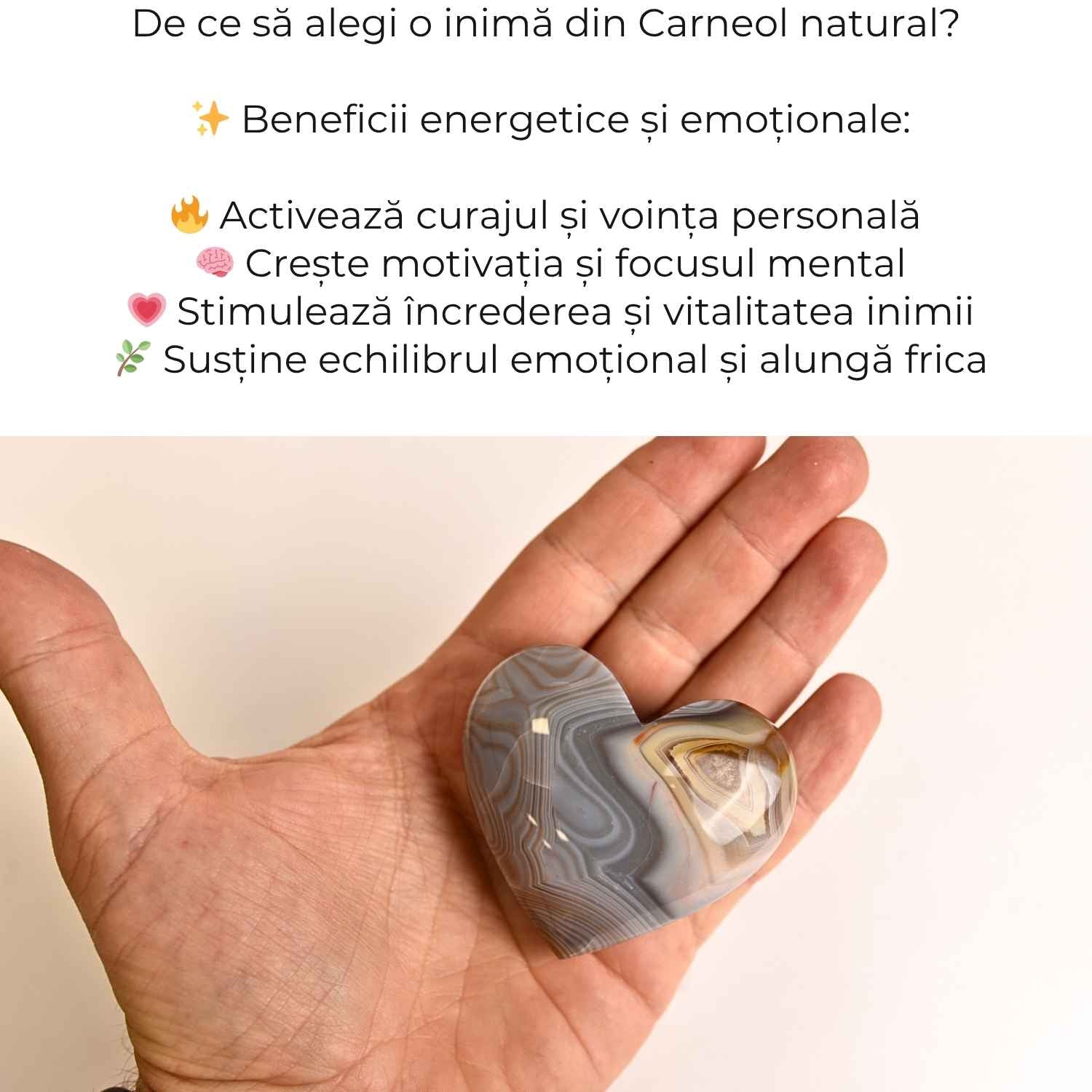 Inima din carneol – curaj in fiecare celula