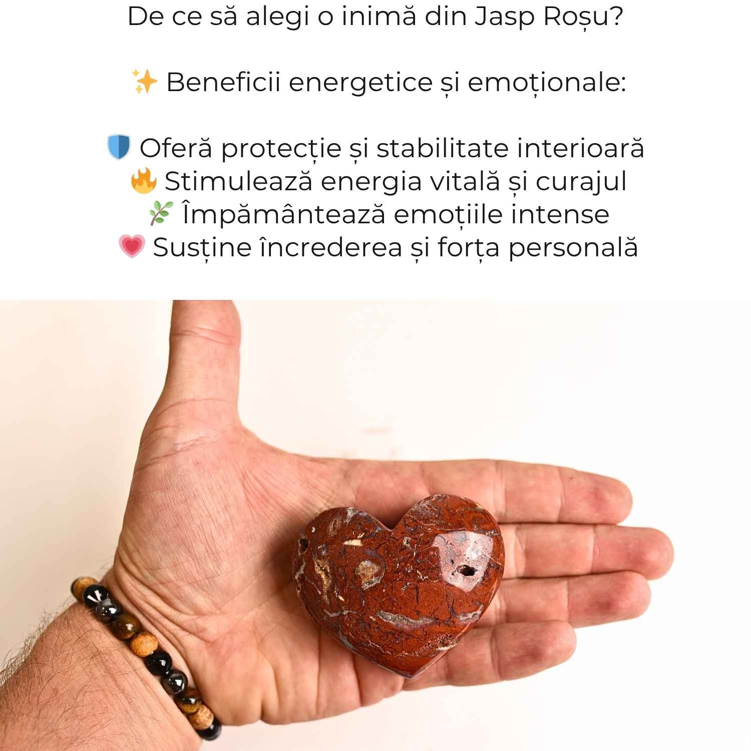 Inima din Jasp Rosu – Curaj si forta interioara in forma pura