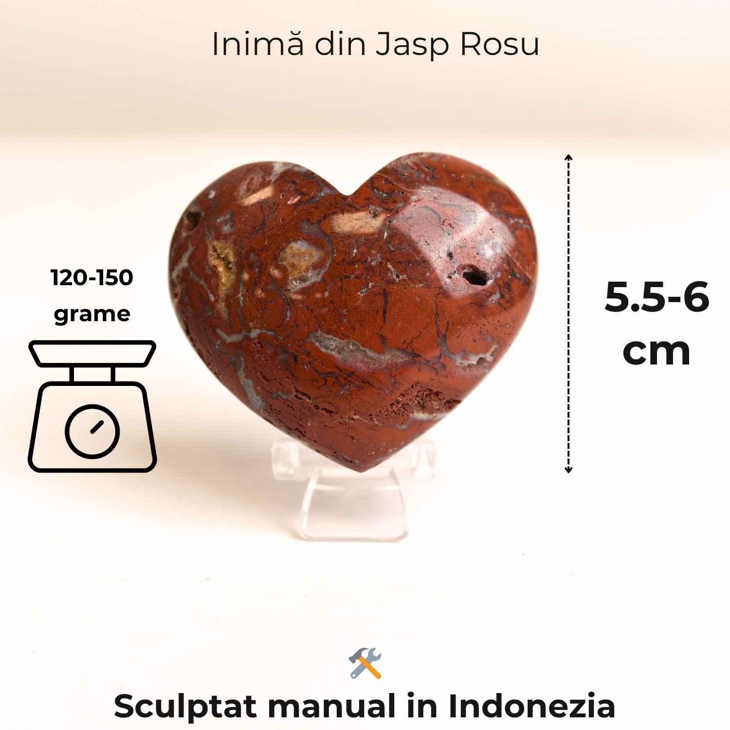 Inima din Jasp Rosu – Curaj si forta interioara in forma pura