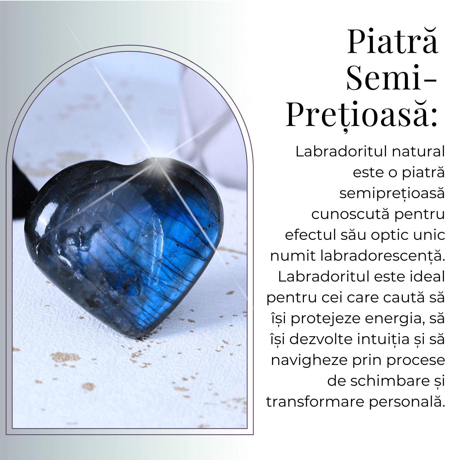 Inimioara 50-55 mm din piatra naturala Labradorit