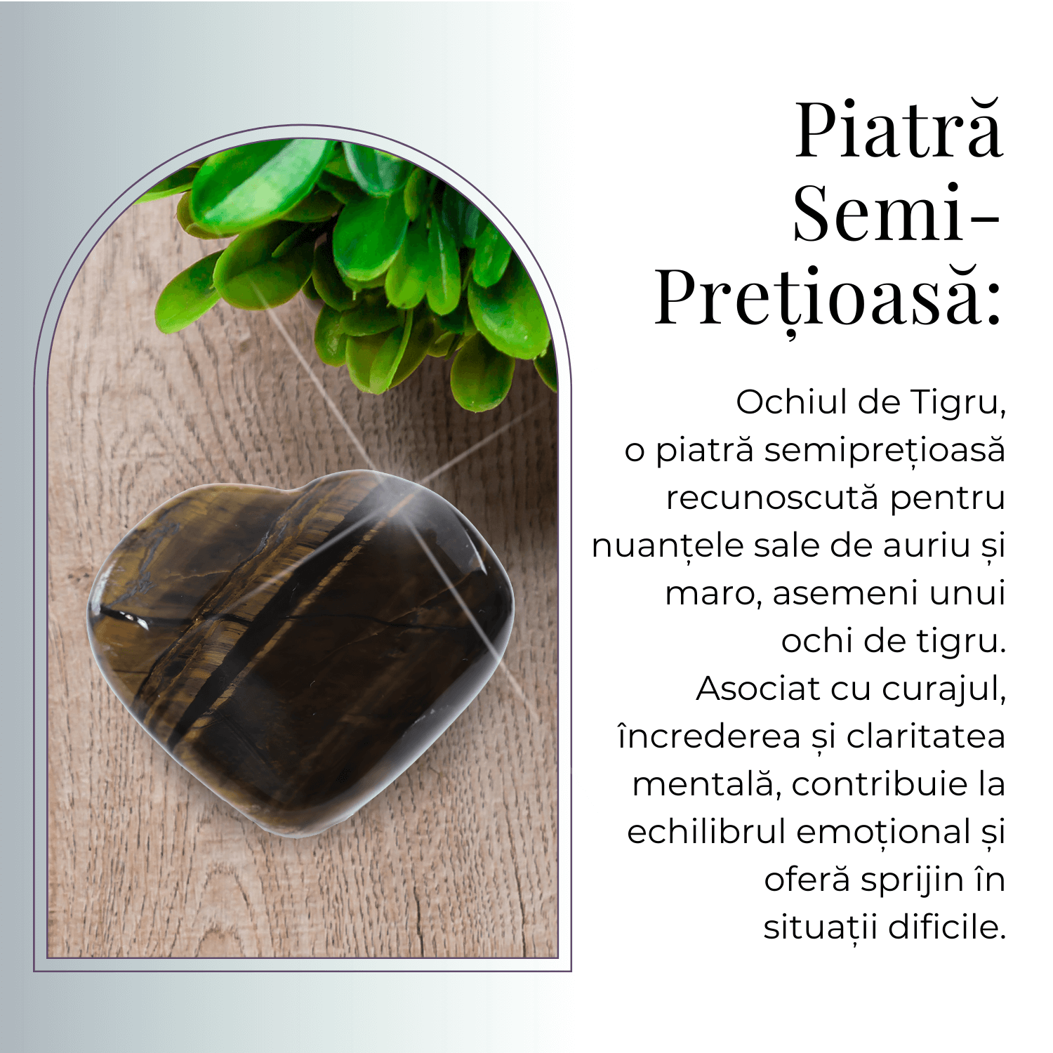 Inima Sculptata Manual de 30mm din Ochi de Tigru