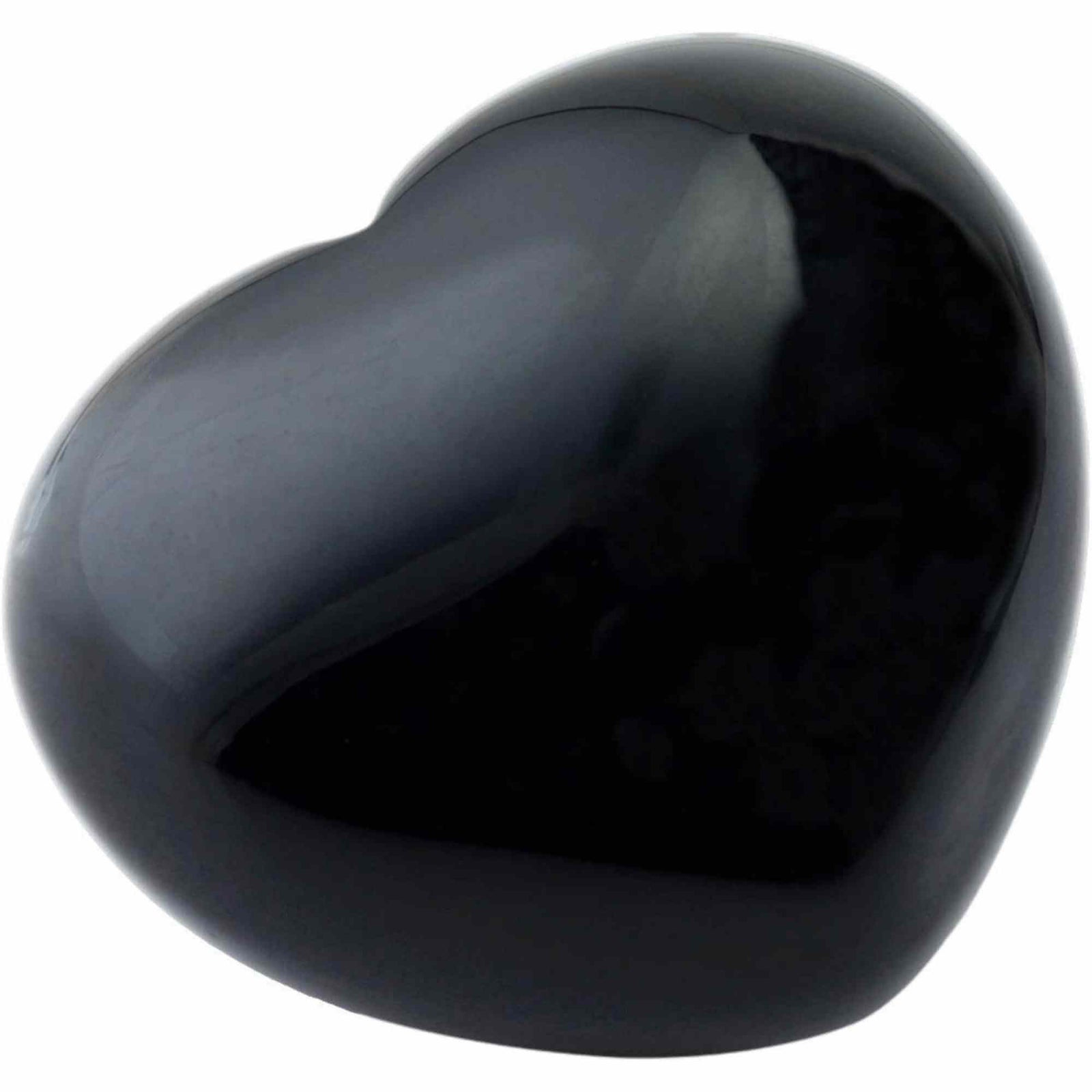 Inimioara cristal Obsidian Negru 4 cm - pentru protectie, stabilitate si armonie