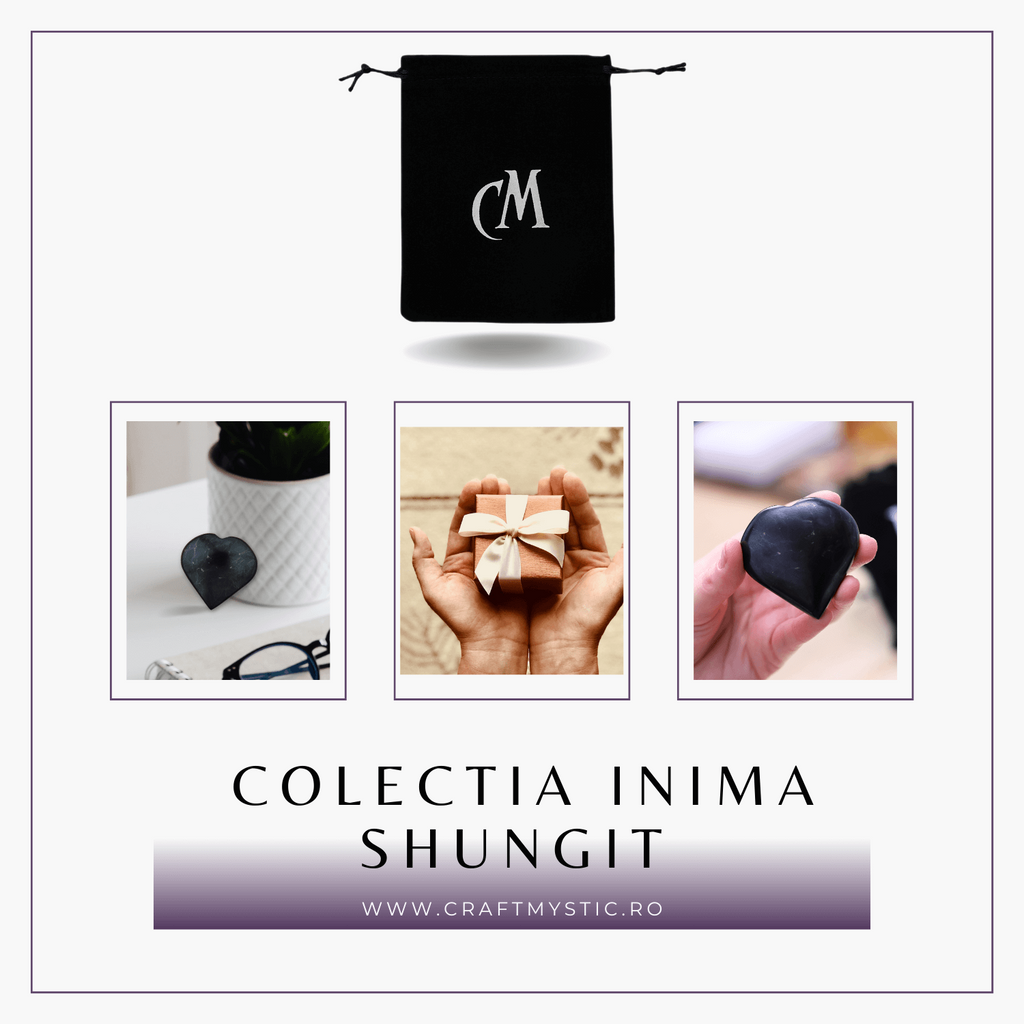 Inima Sculptata Manual de 50mm din Shungit Natural
