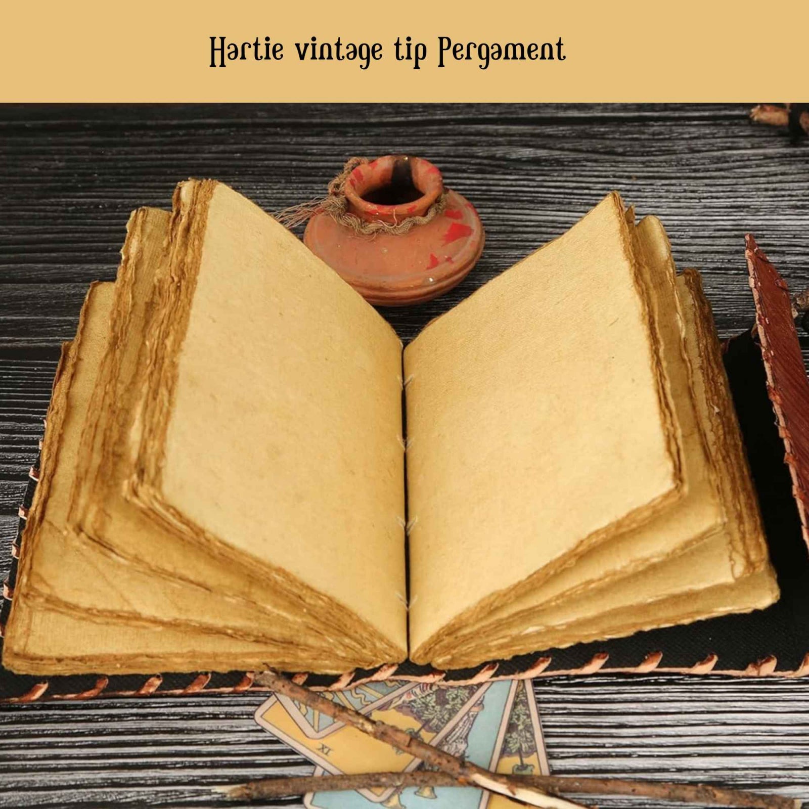 Jurnal Handmade din Piele cu Blocare si Design Carte Hocus Pocus