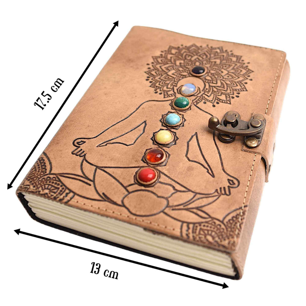 Jurnal Vintage Yoga cu 7 Pietre Chakre