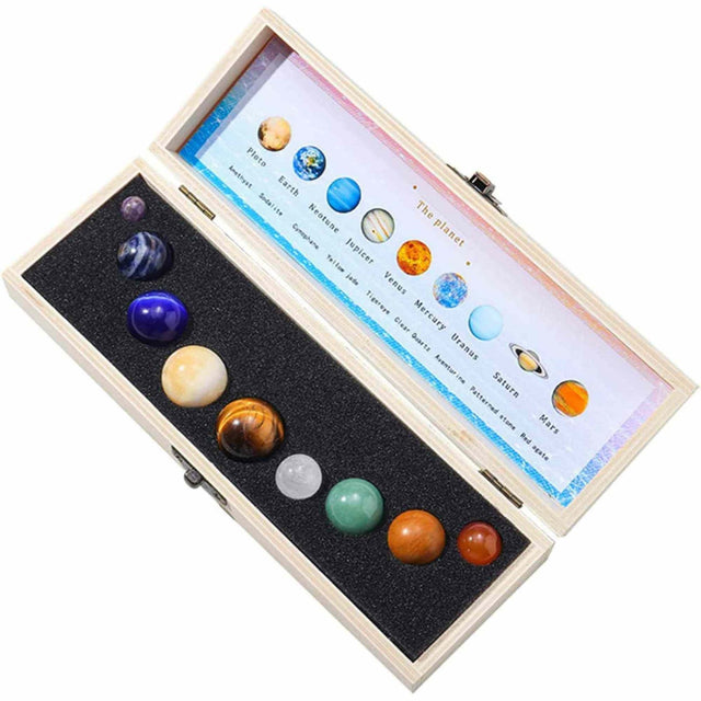 Set 9 planete in Sistemul Solar din pietre semipretioase – univers, stiinta, astrologie, meditatie