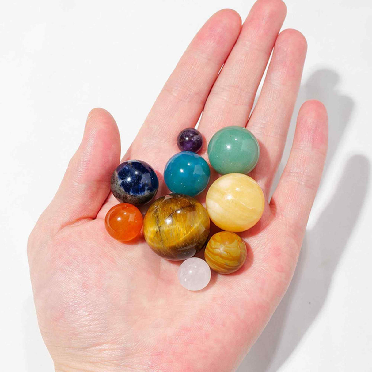 Set 9 planete in Sistemul Solar din pietre semipretioase – univers, stiinta, astrologie, meditatie