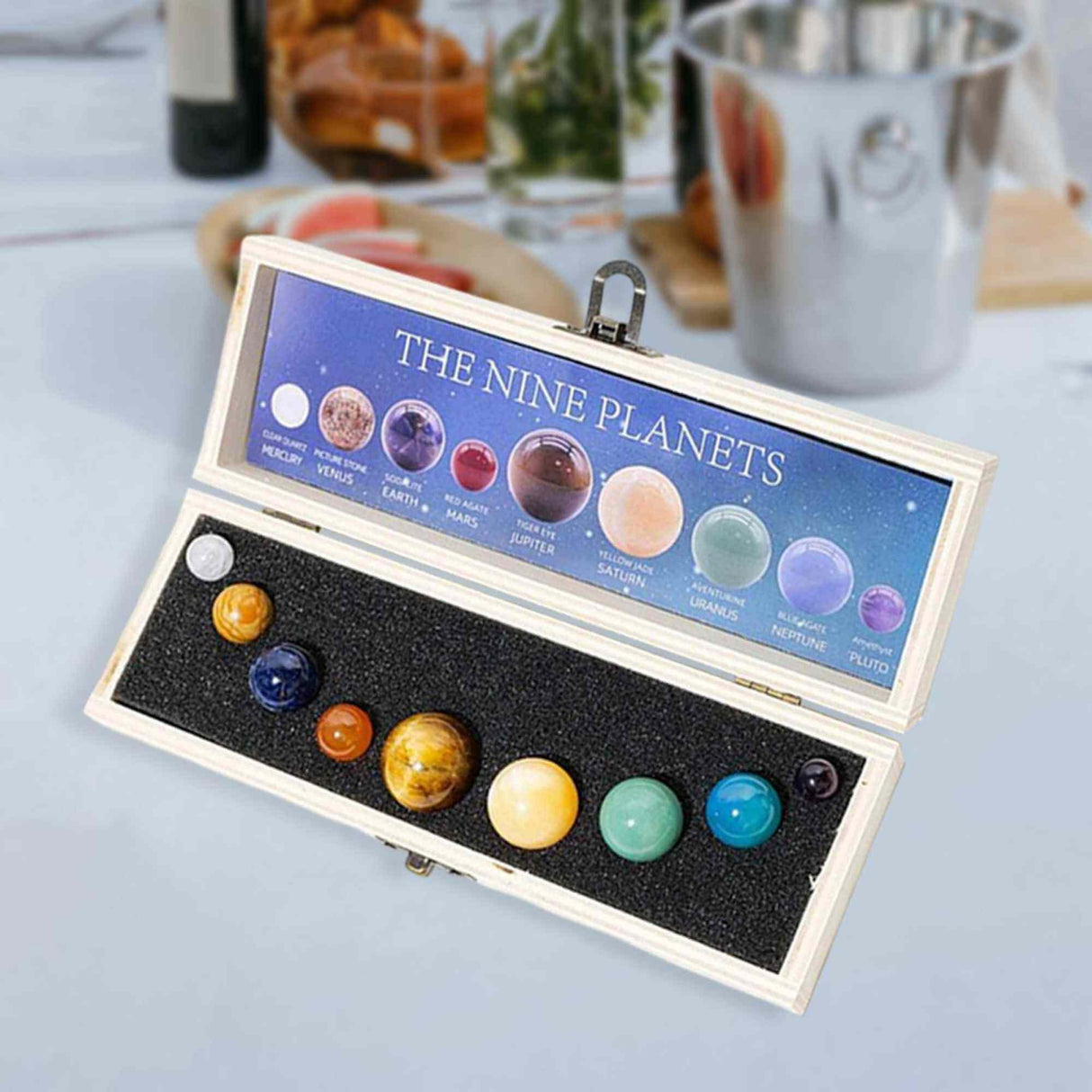 Set 9 planete in Sistemul Solar din pietre semipretioase – univers, stiinta, astrologie, meditatie