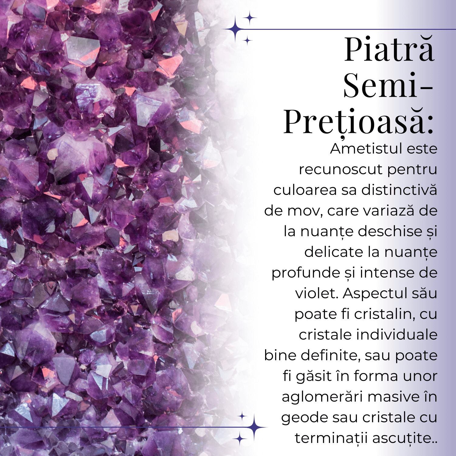 Lampa rotunda de Noapte Naturala cu Cristal de Ametist
