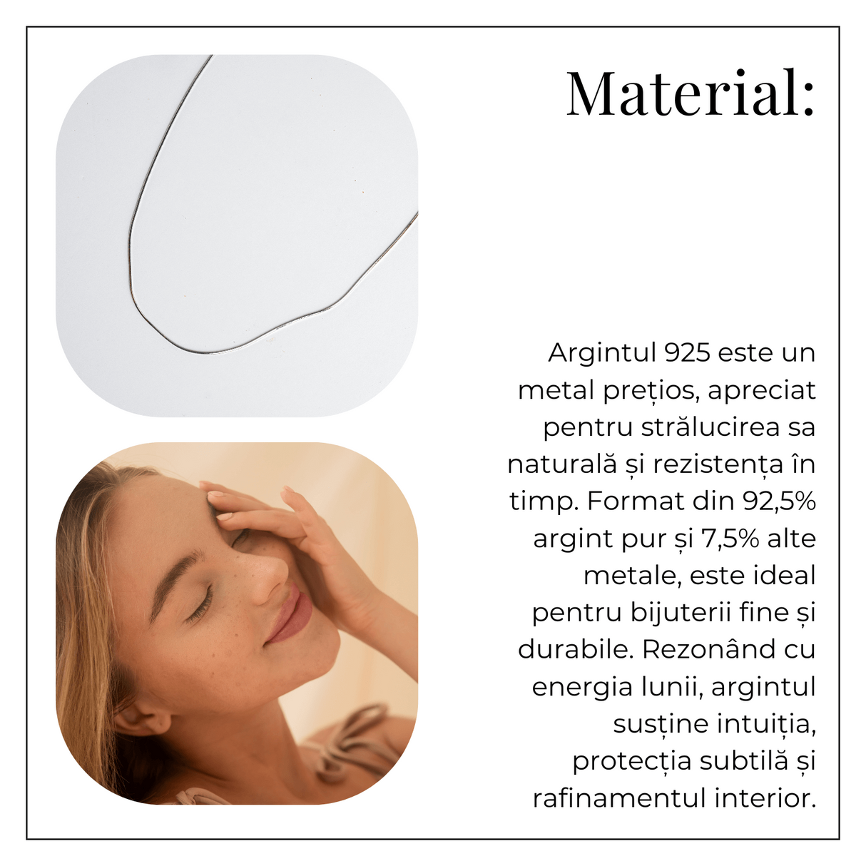 Lant Ajustabil Tip Sarpe din Argint 925 – Ajustabil 40+5 cm
