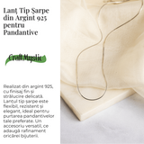 Lant Ajustabil Tip Sarpe din Argint 925 – Ajustabil 40+5 cm