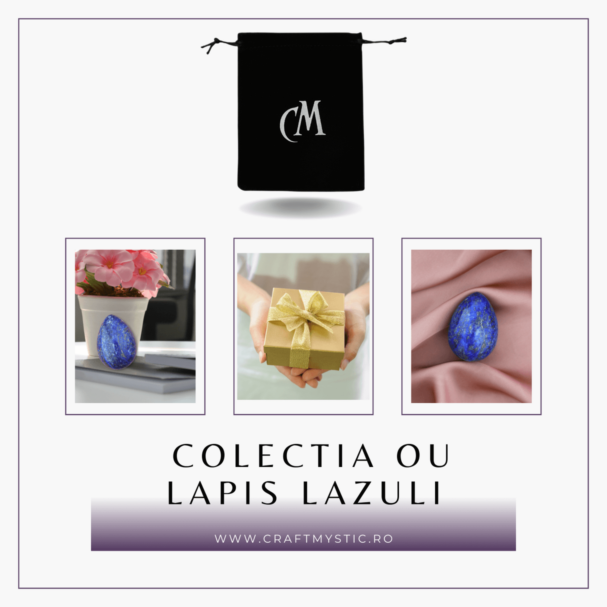 Ou Handmade de 50mm din Piatra Naturala de Lapis Lazuli