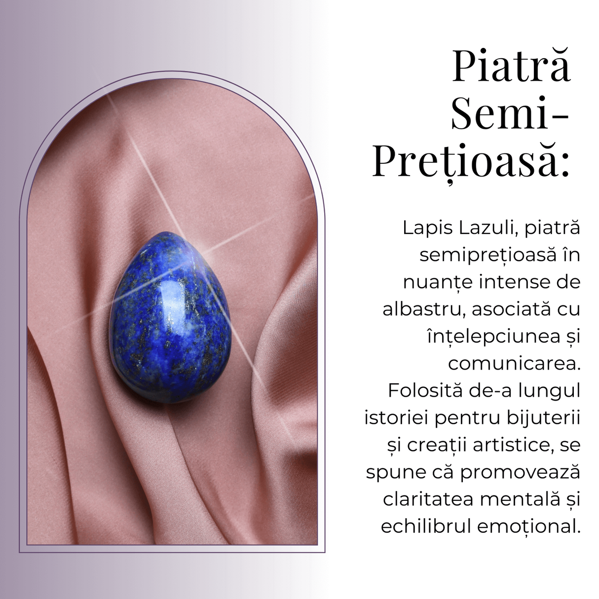 Ou Handmade de 50mm din Piatra Naturala de Lapis Lazuli