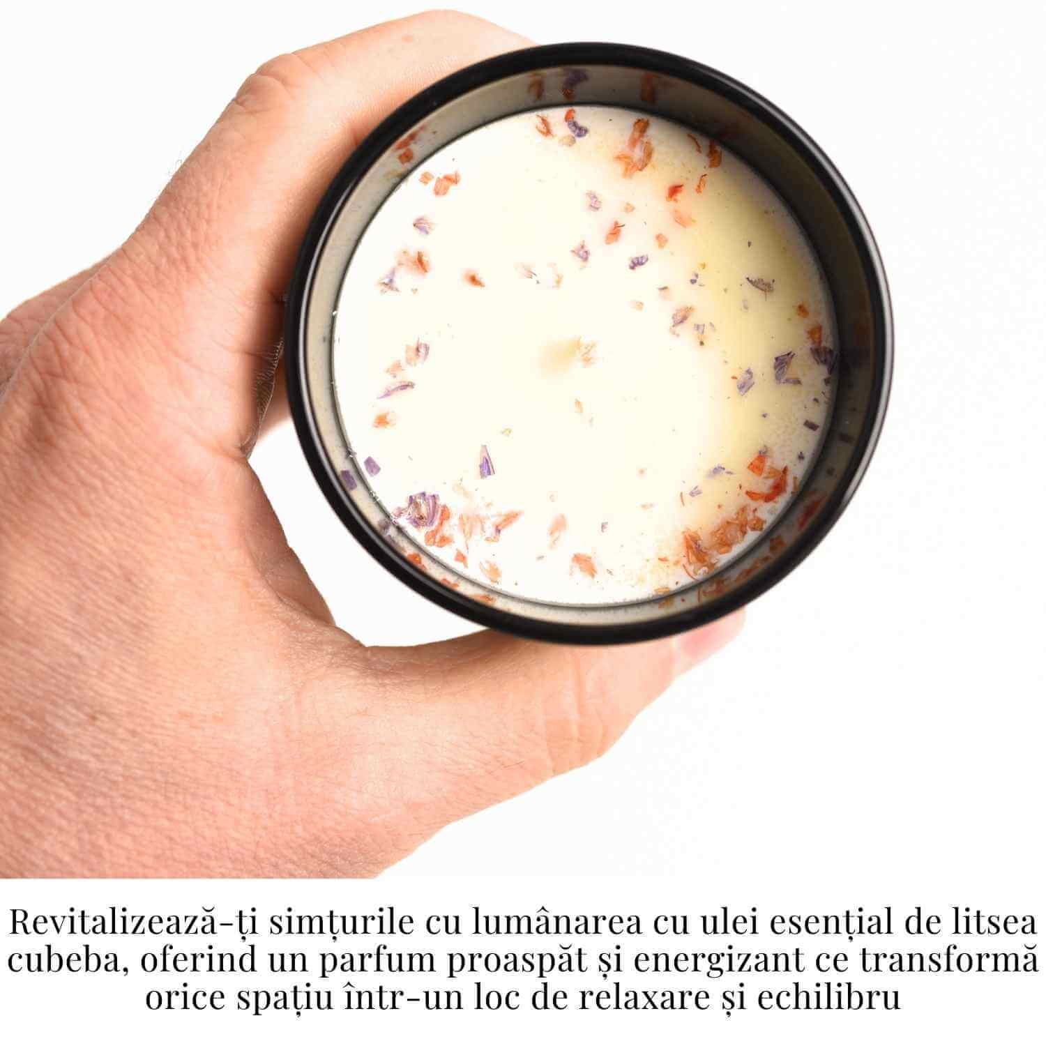 Lumanare cu ulei esential de litsea cubeba – Relaxare si revitalizare naturala