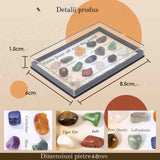 Mini set educational copii 15 pietre de colectie | Pietre specimen etichetate, educationale pentru baieti si fete