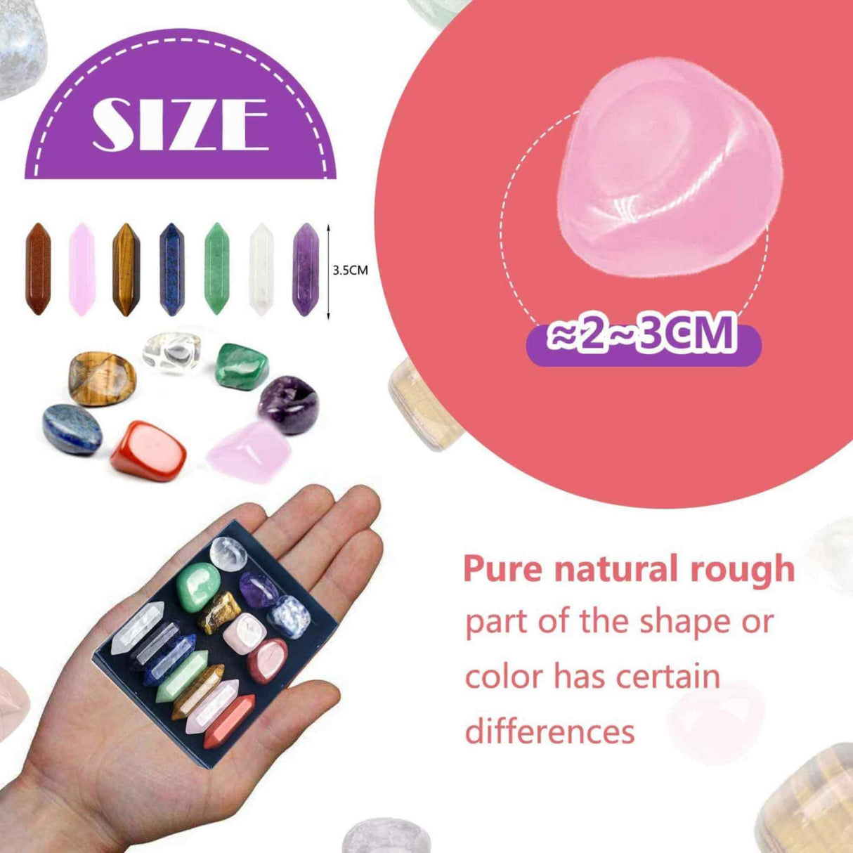 Mini set de cristale vindecatoare cu 14 cristale