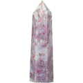 Turn de cristal din Turmalina Roz 9-10 cm Bagheta cu 6 fete pentru vindecare, meditatie si decor in casa si birou