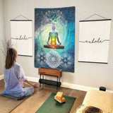 Panza de Perete sau Decor de perete cu sapte chakre pentru yoga, spiritualitate si meditatie
