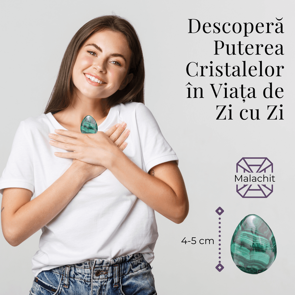 Ou din malachit natural 4-5 cm 100-150 grame