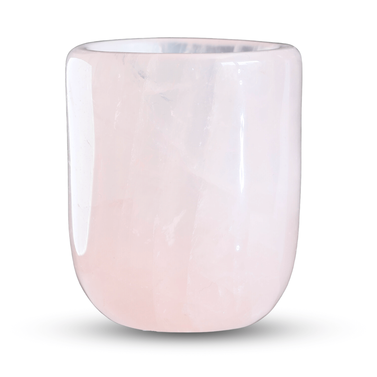 Pahar din Cuart Roz Natural, Sculptat Manual, 75 mm - Armonizare si Relaxare